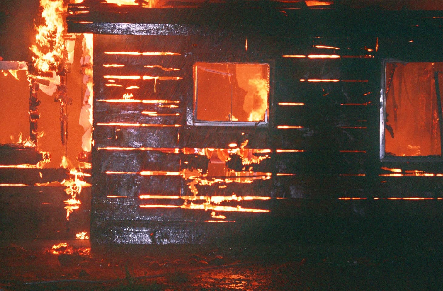 Small home experiencing fire damage